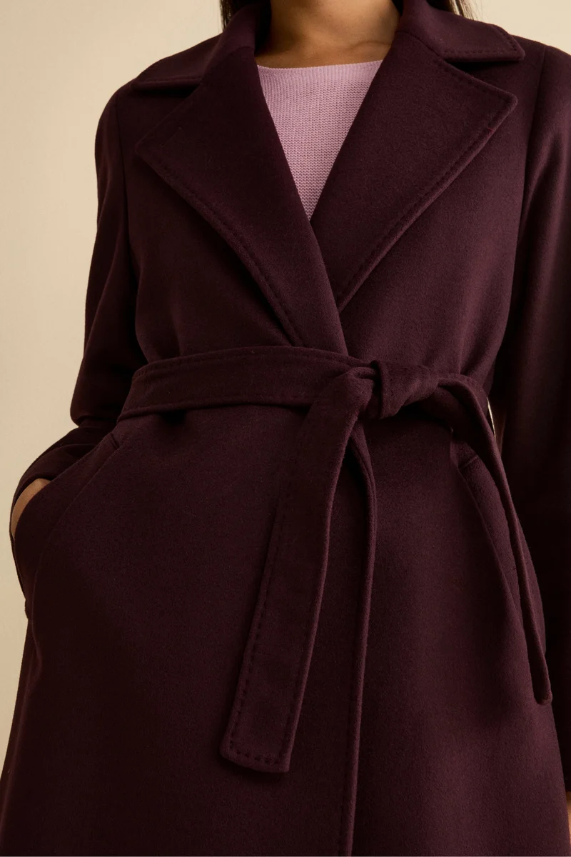 Cappotto lungo in lana e cashmere - PRUGNA