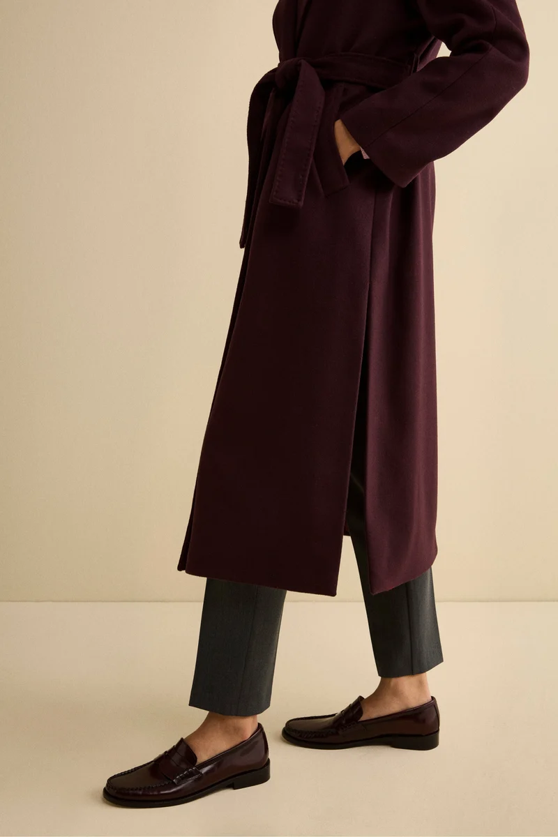 Cappotto lungo in lana e cashmere - PRUGNA