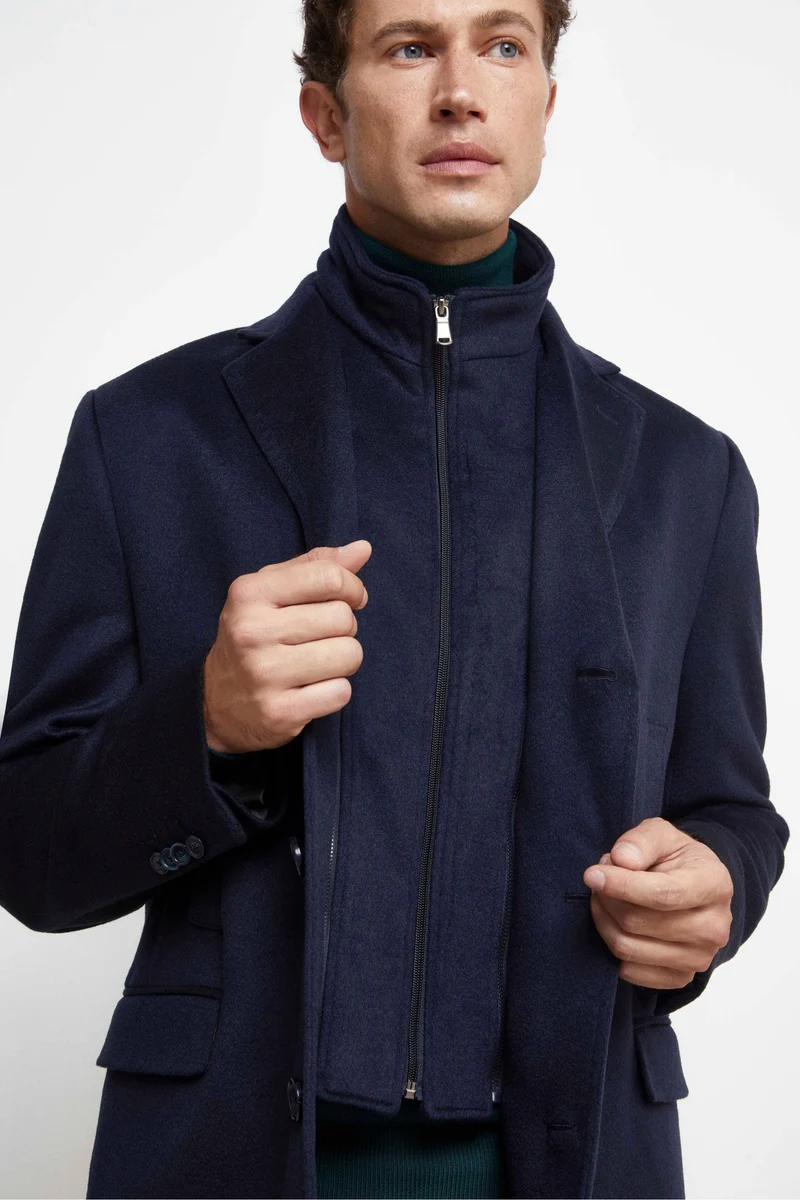 Cappotto Corto in Lana e Cashmere - BLU