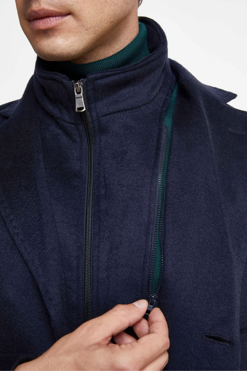 Cappotto Corto in Lana e Cashmere - BLU