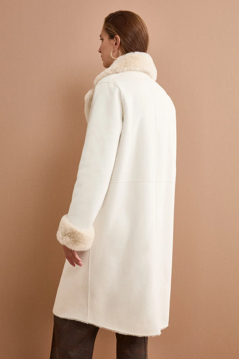 Cappotto Midi Eco-Montone - MANDORLA