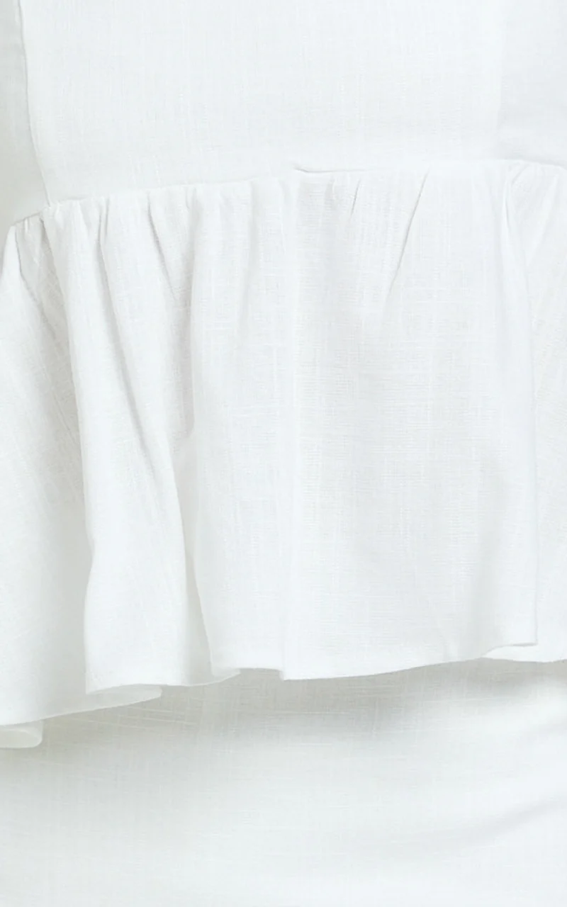 Zoe Top - Tie Strap Cami Top in White