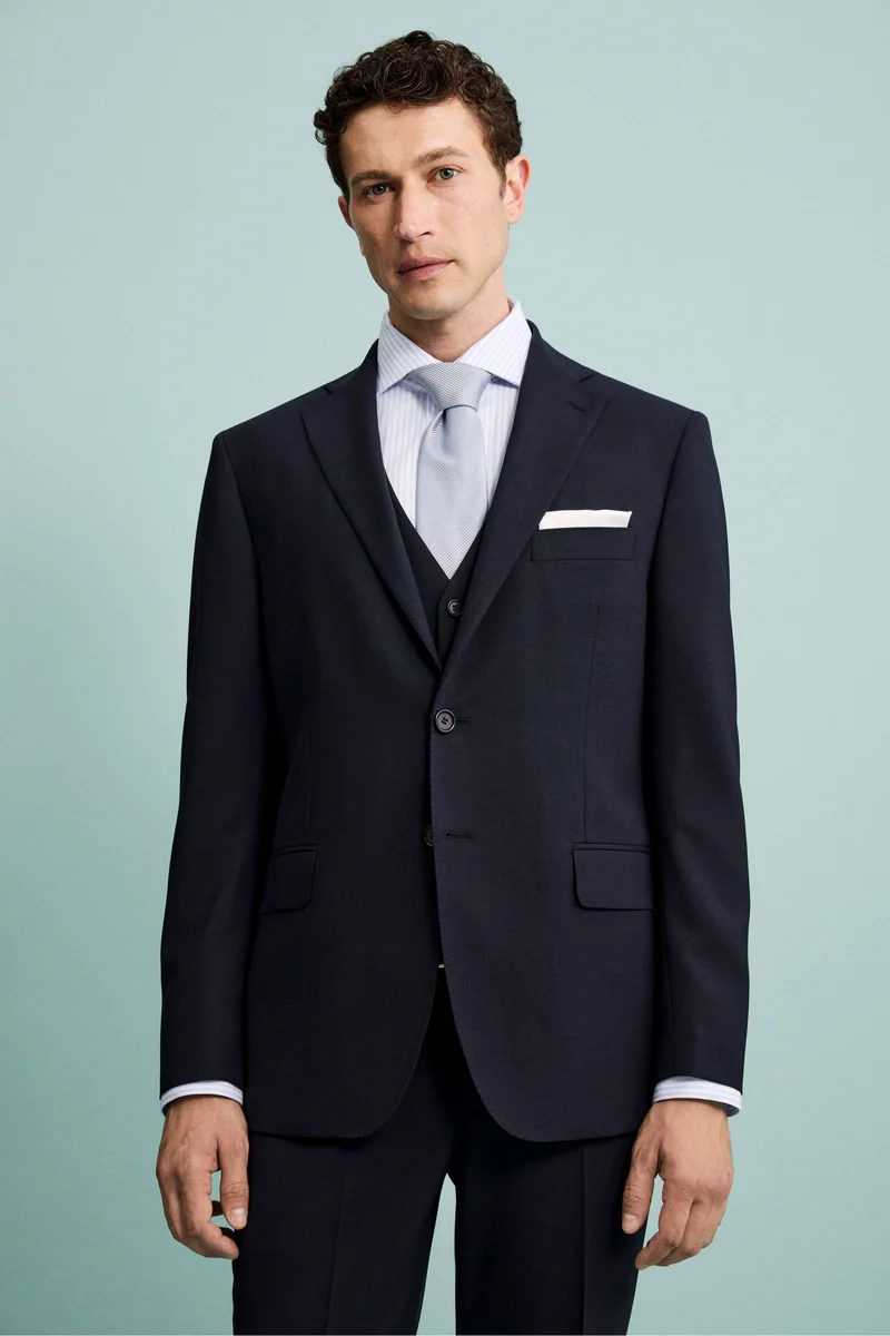 Giacca Elegante Monopetto in Lana Vergine Drop 4 - BLU