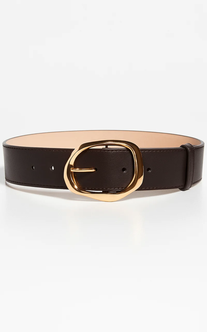 Shelley Belt - Oval Buckle Belt in Brown