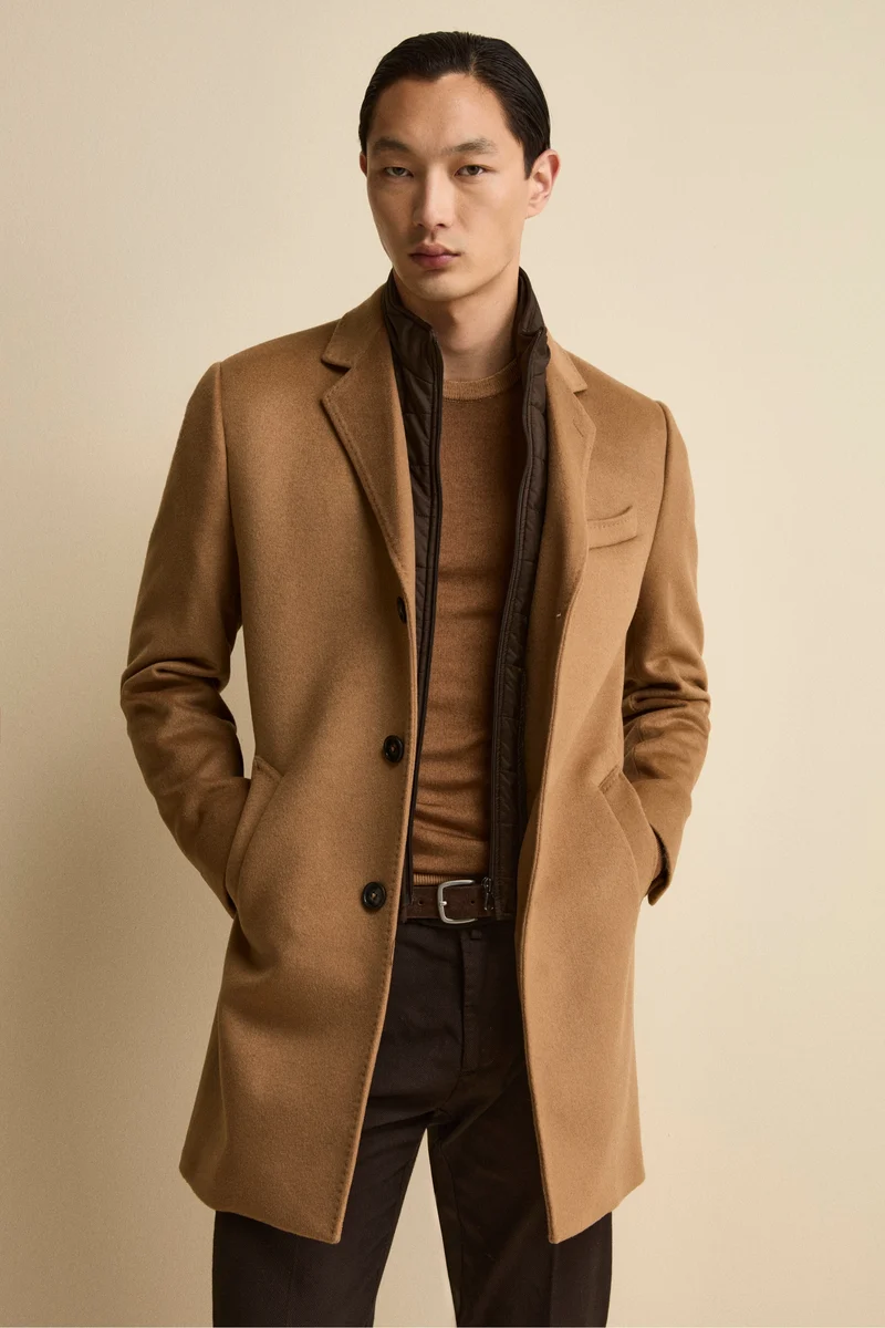 Cappotto in lana e cashmere - CAMMELLO