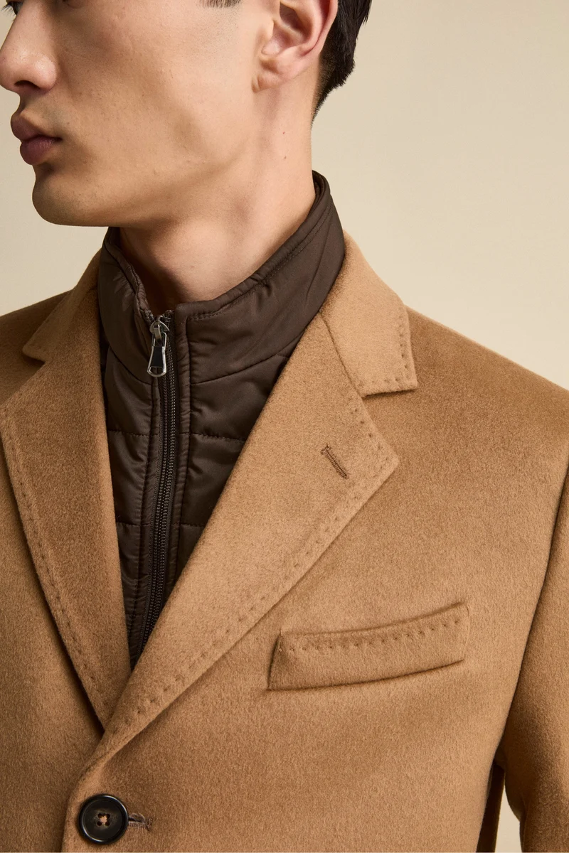 Cappotto in lana e cashmere - CAMMELLO