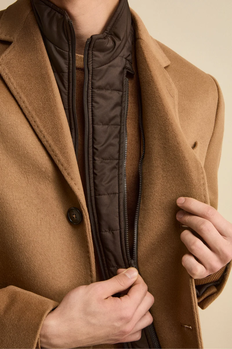 Cappotto in lana e cashmere - CAMMELLO