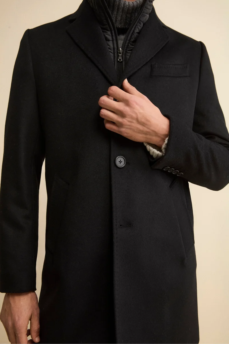 Cappotto in lana e cashmere - NERO