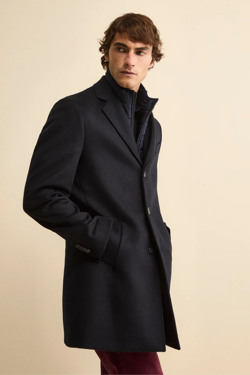 Cappotto in lana e cashmere - BLU