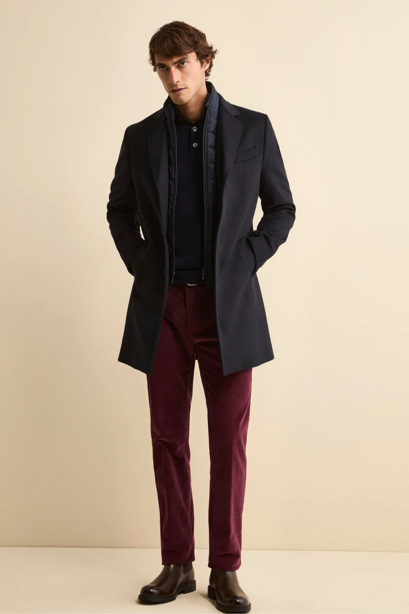 Cappotto in lana e cashmere - BLU