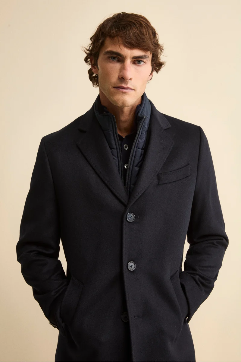 Cappotto in lana e cashmere - BLU