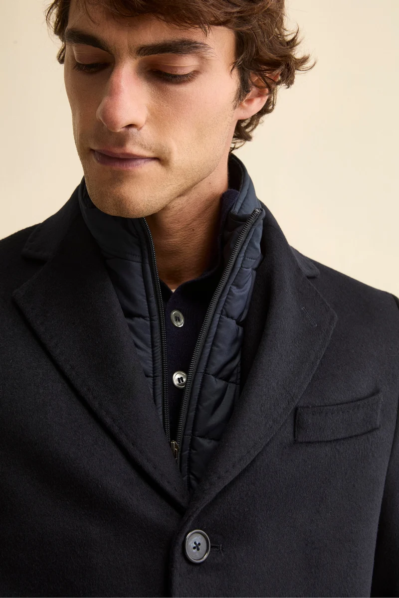Cappotto in lana e cashmere - BLU