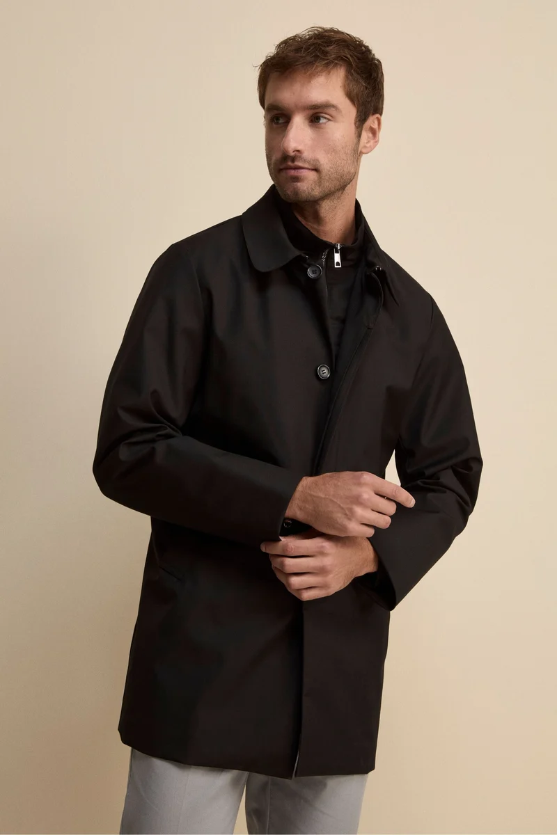 Trench Impermeabile con Pettorina - NERO