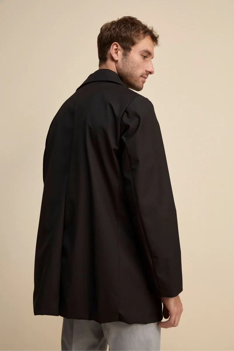 Trench Impermeabile con Pettorina - NERO