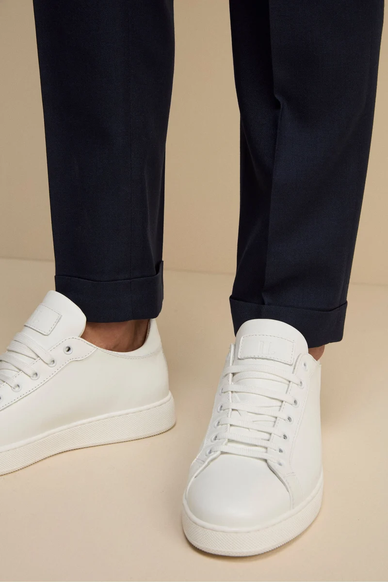 Sneakers Basse in Pelle - BIANCO
