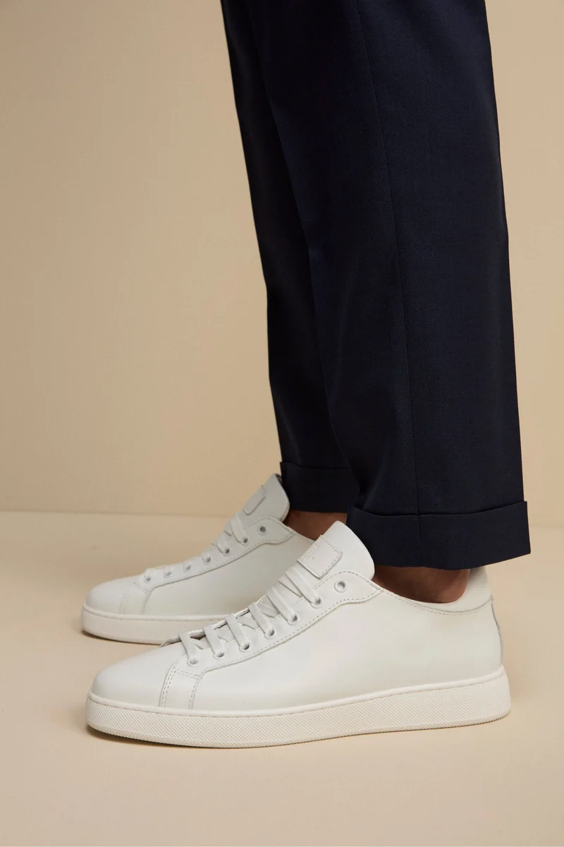 Sneakers Basse in Pelle - BIANCO