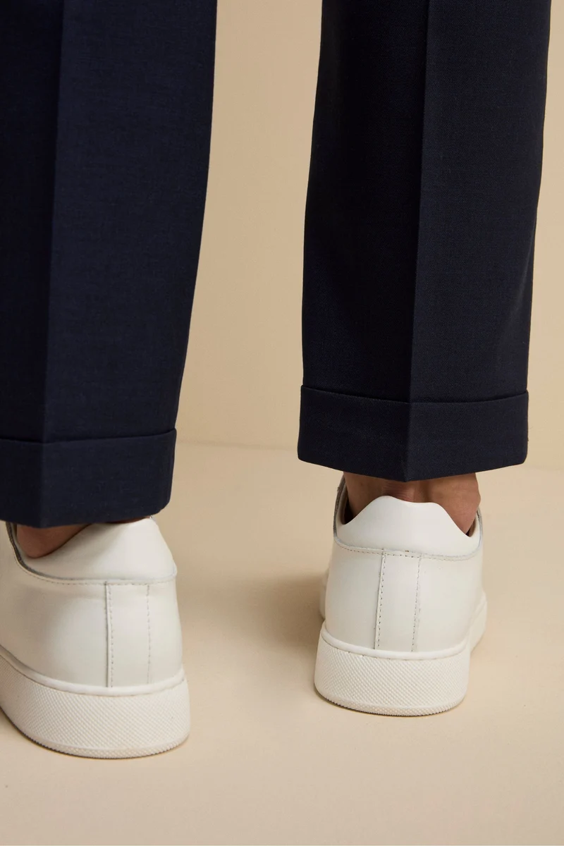 Sneakers Basse in Pelle - BIANCO