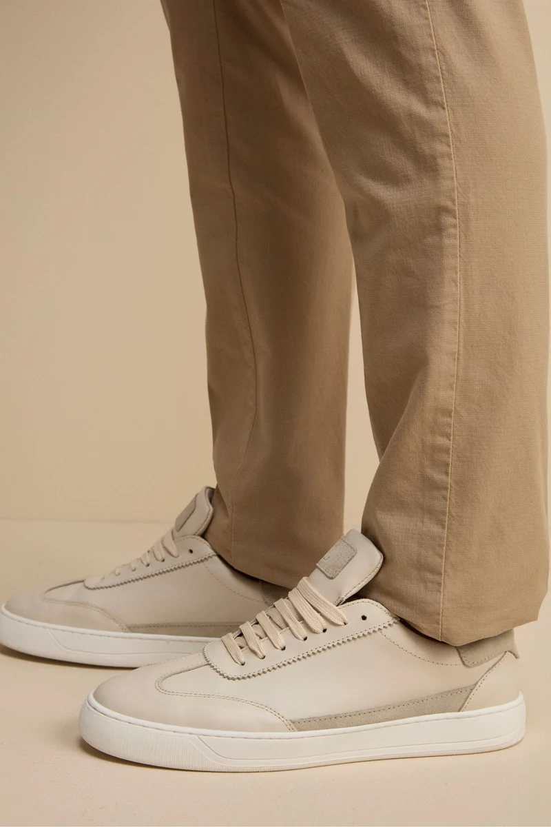 Sneakers Camoscio in Pelle - PANNA