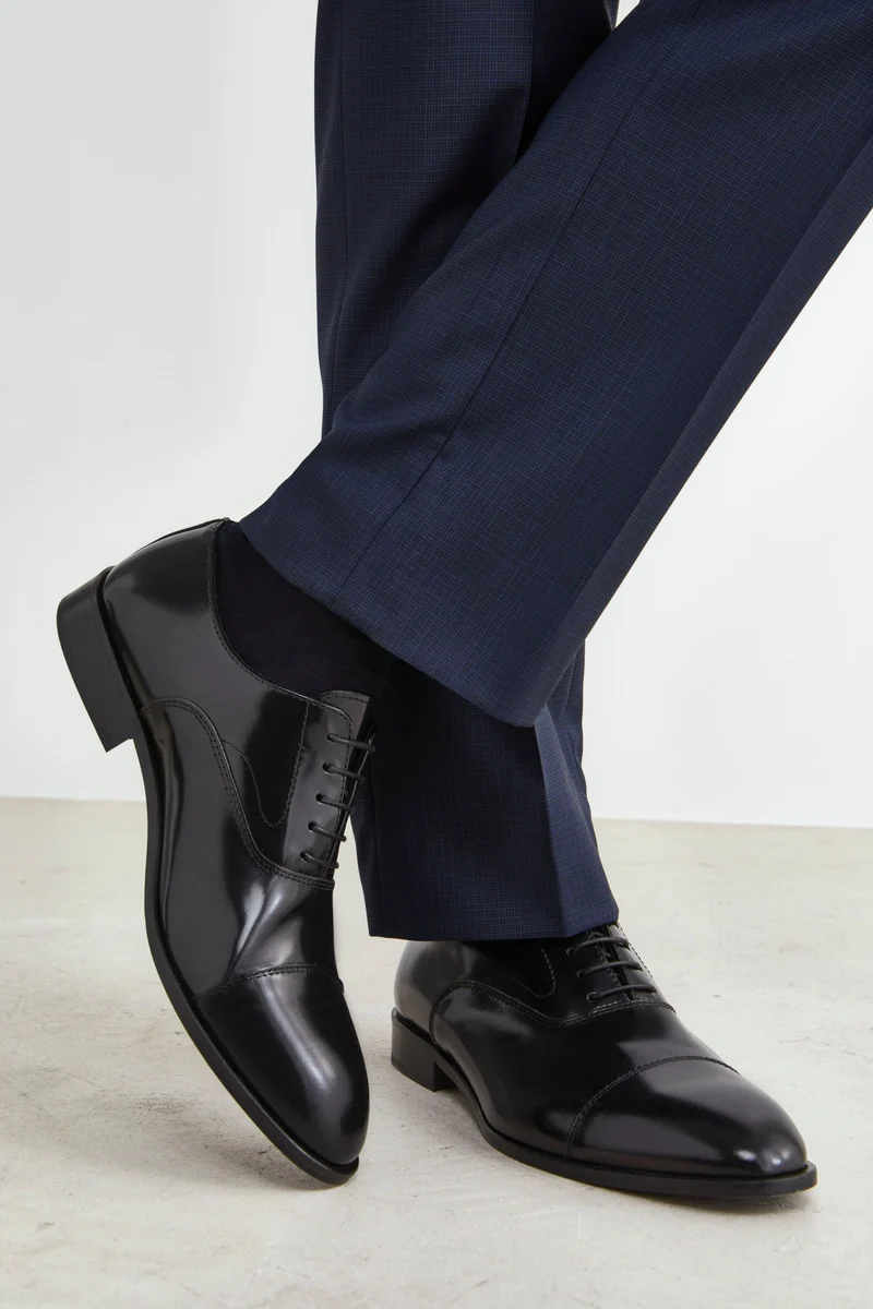 Scarpa Nera Derby in Pelle - NERO