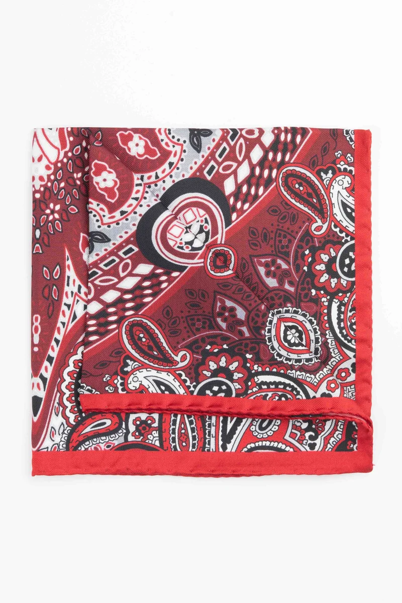 Pochette fantasia paisley - FANT. BORDEAUX