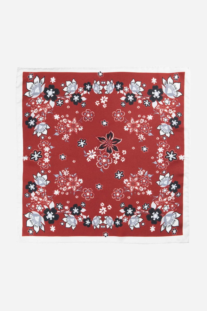 Pochette fantasia floreale - FANT. BORDEAUX