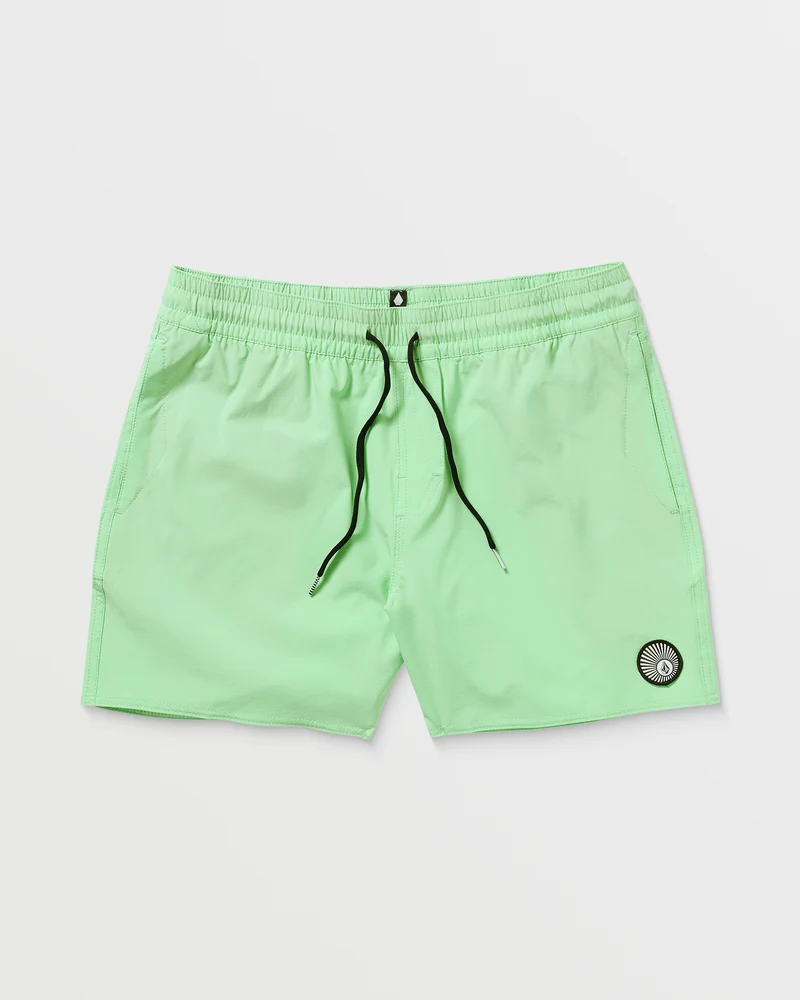 Lido Solid Trunk 16" Boardshorts - Jade Cream