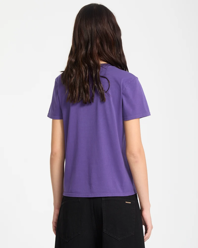 Solid Stone Besticktes T-Shirt - Acai