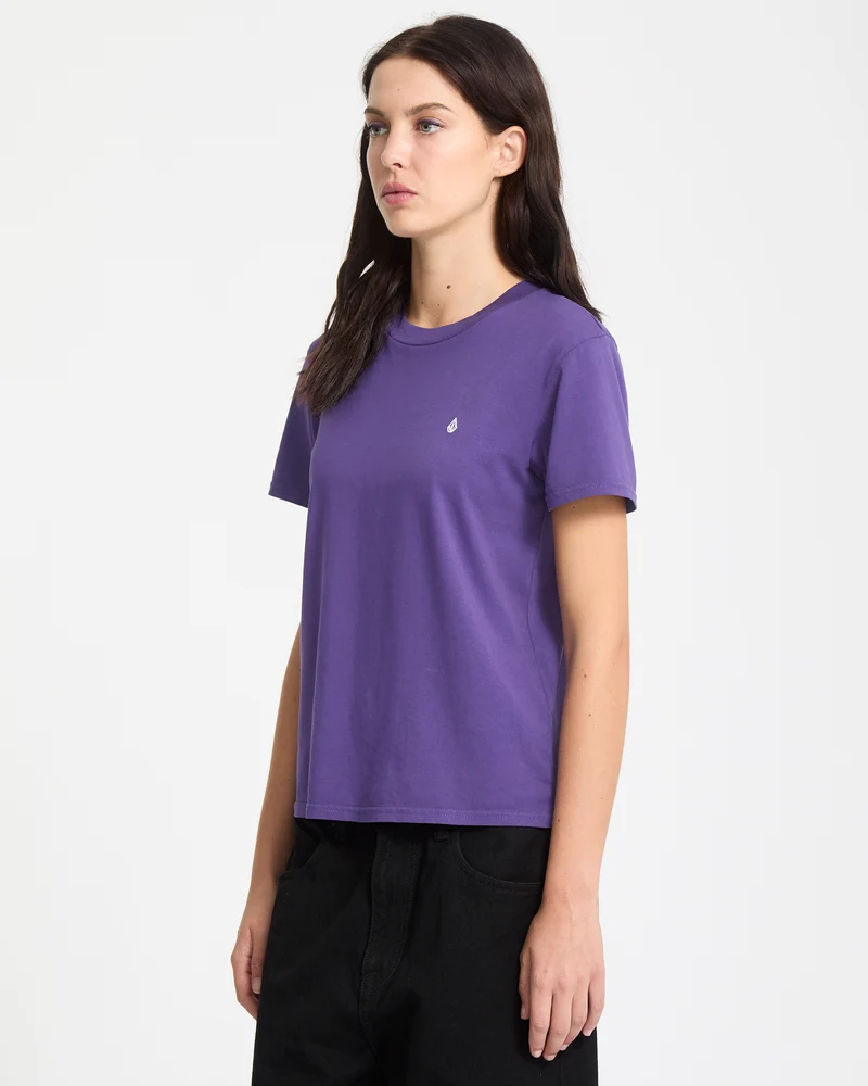 Solid Stone Besticktes T-Shirt - Acai