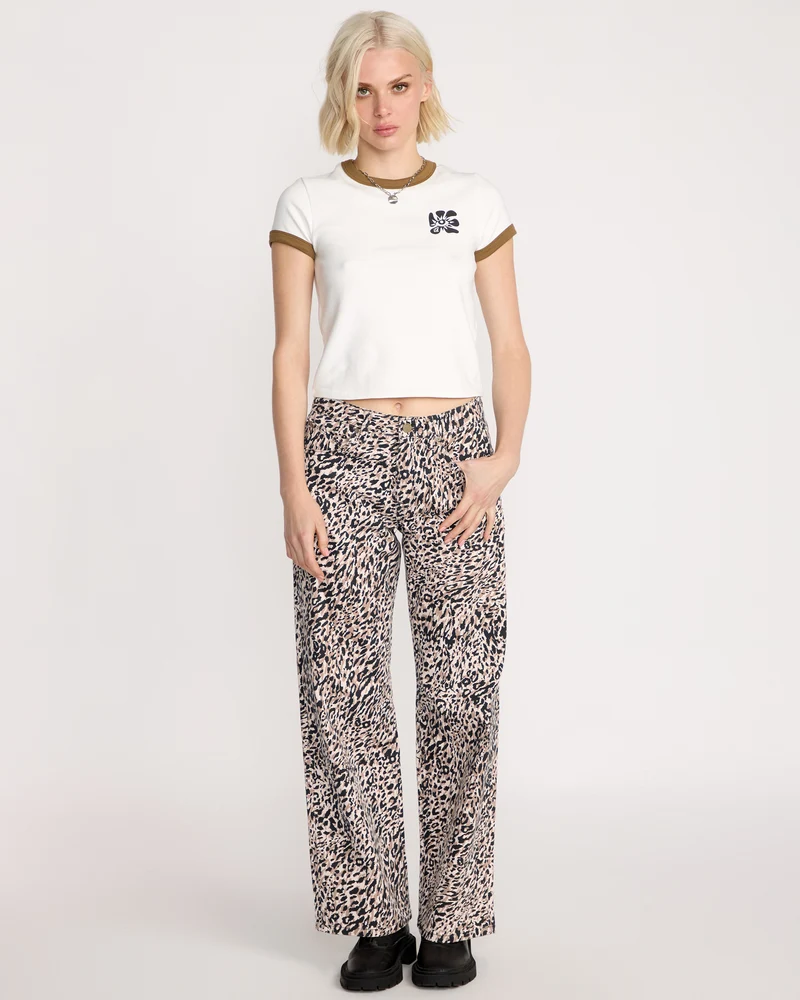 Stoned Boyfriend Lowrise Jeans - Animal Print