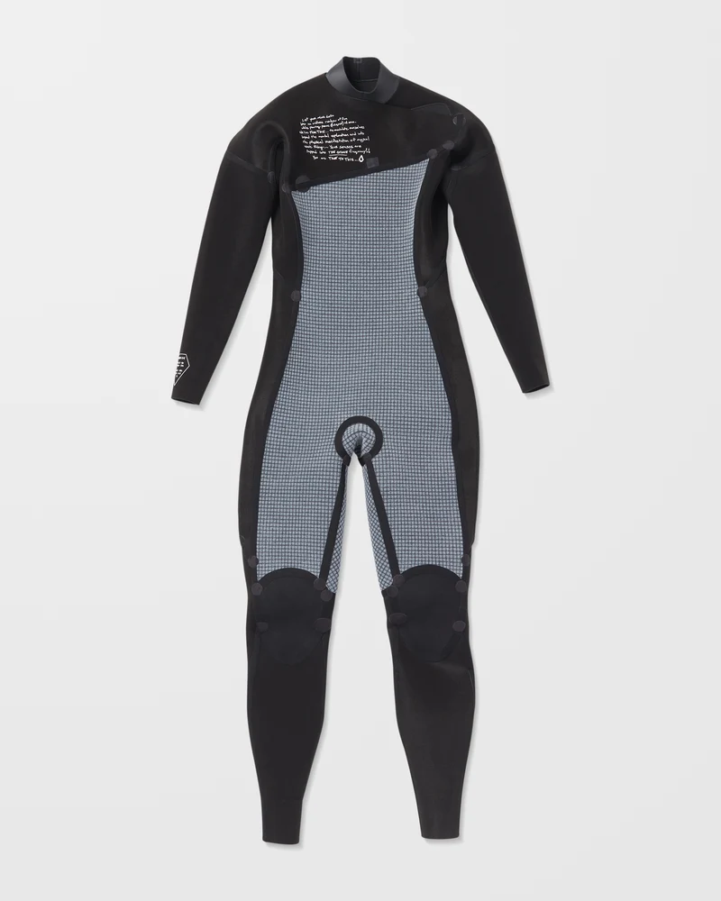 4/3Mm Chest Zip Neoprenanzug - Black