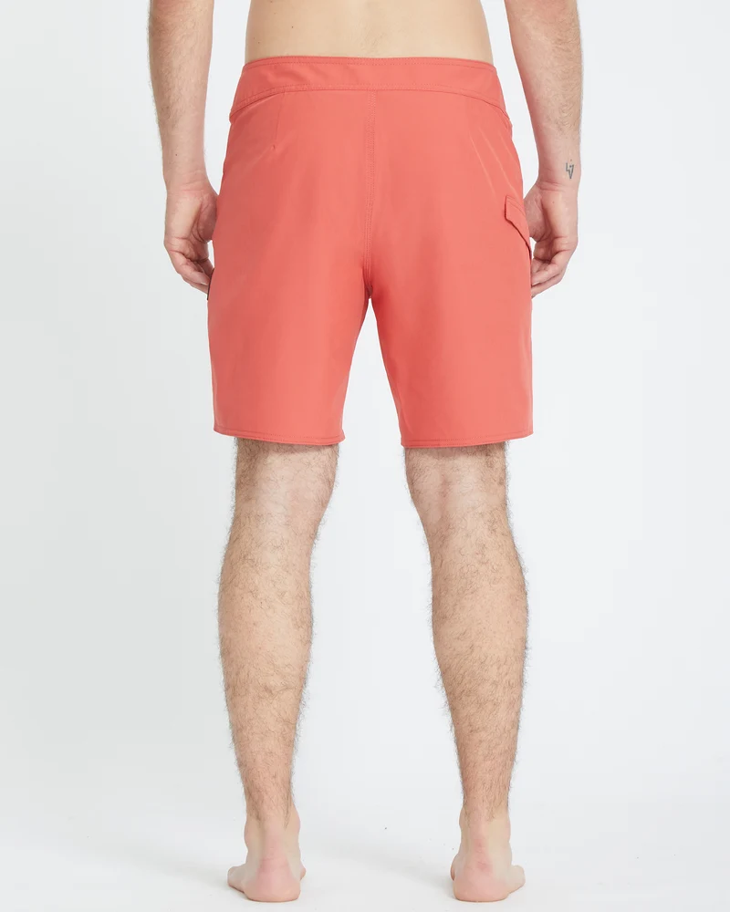 Lido Solid Mod 18" Boardshorts - CRANBERRY