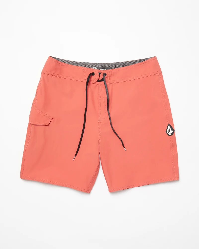 Lido Solid Mod 18" Boardshorts - CRANBERRY