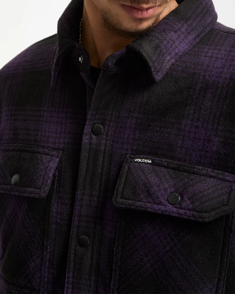 Bowered Hemdjacke - Dark Purple