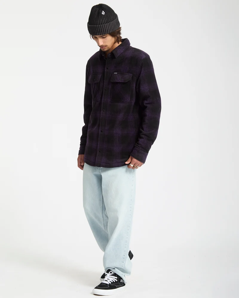 Bowered Hemdjacke - Dark Purple