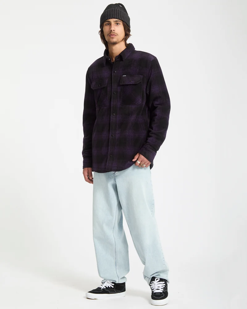 Bowered Hemdjacke - Dark Purple
