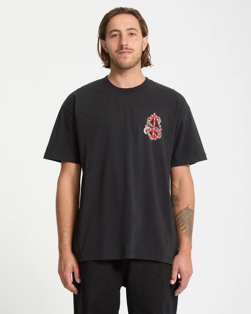 Snake Peace T-Shirt - Black