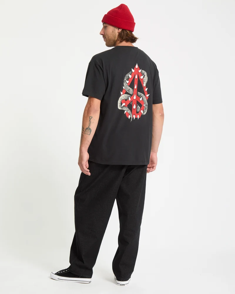 Snake Peace T-Shirt - Black