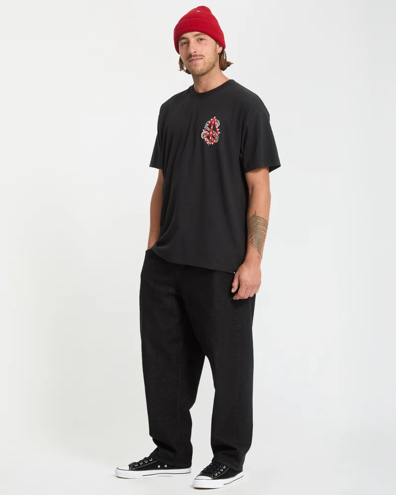 Snake Peace T-Shirt - Black
