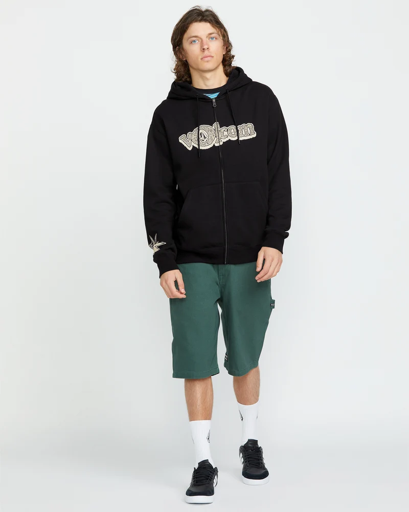 Volcom Ent Full Zip Kapuzenpullover - BLACK