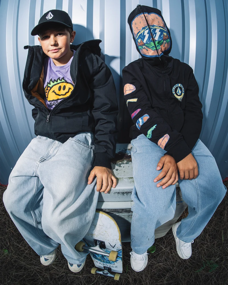 Burgstone Full Zip Up Hoodie - Black - (KINDER)