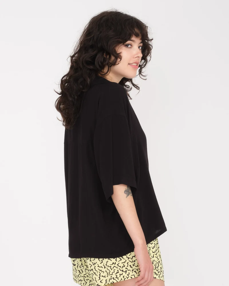 Servistone Woven Top - BLACK