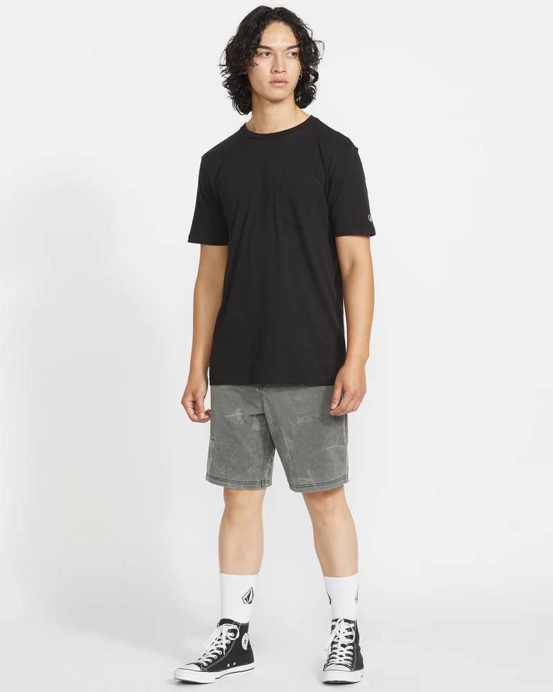Stone Faded 19" Hybrid Shorts - STEALTH