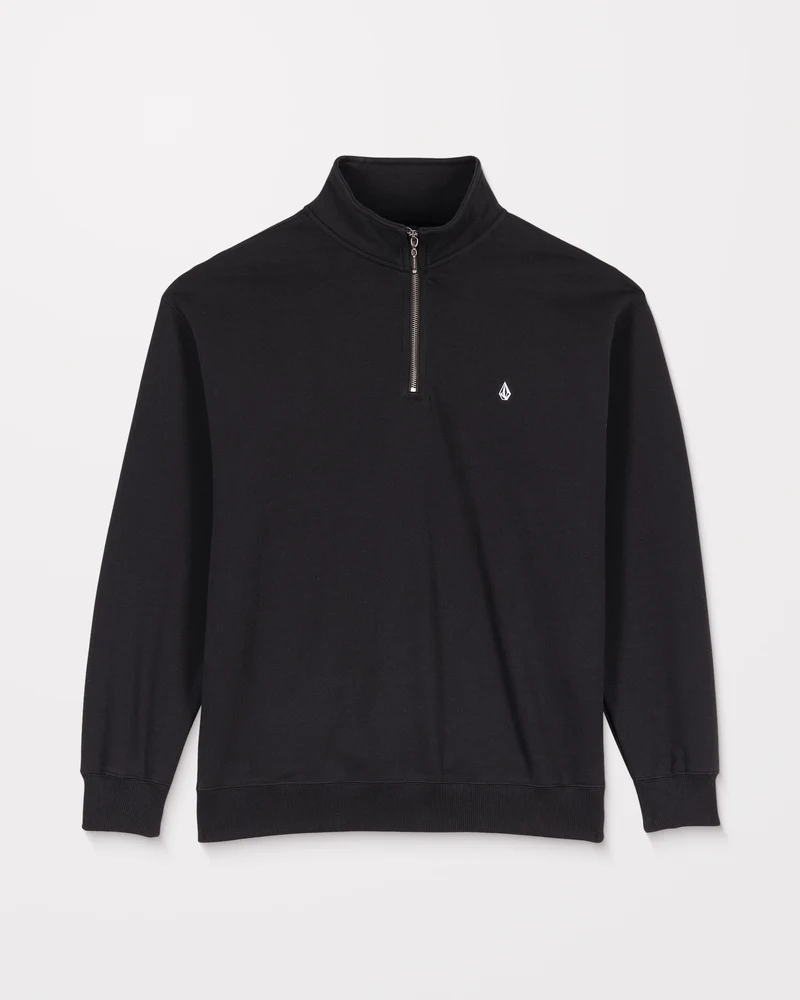 Single Stone Zip-Sweatshirt Mit - Black