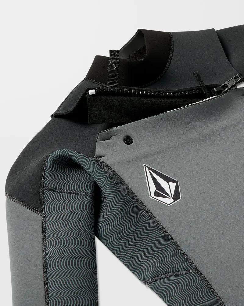 3/2Mm Chest Zip Neoprenanzug - Charcoal - (KINDER)