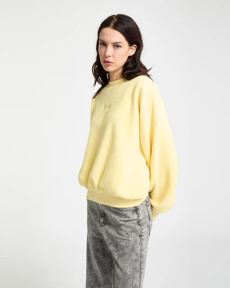 Piou Sherpa Sweatshirt - Dawn Yellow