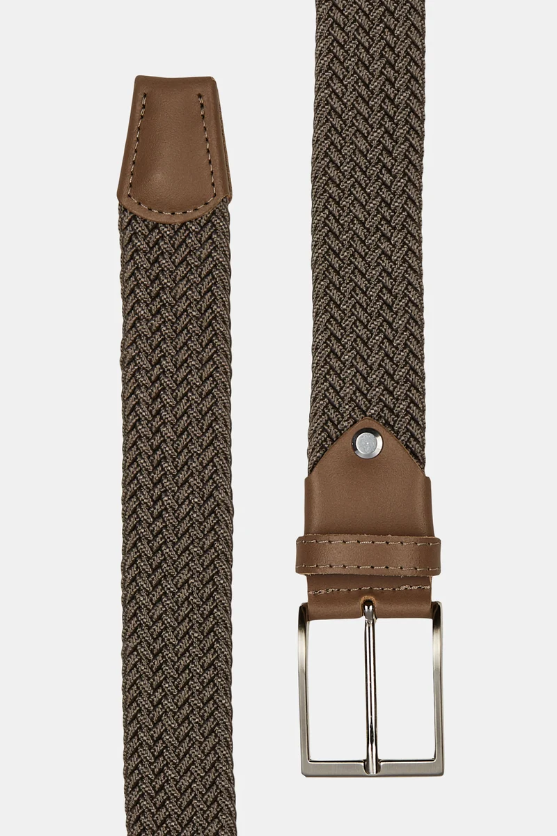 Cintura elastica intrecciata - VERDE MILITARE