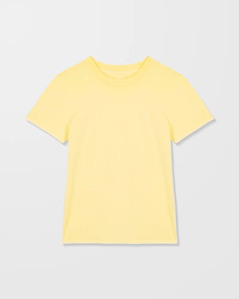 Solid Stone Besticktes T-Shirt - Dawn Yellow