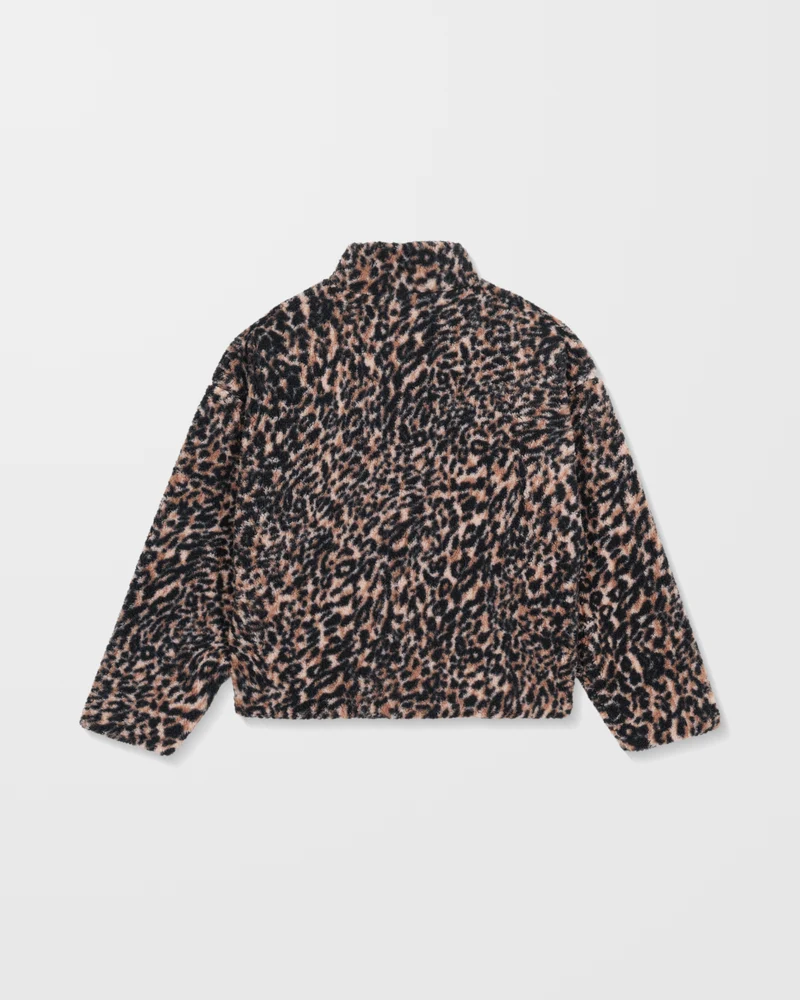 Wylding Out Zip Sherpa - Animal Print