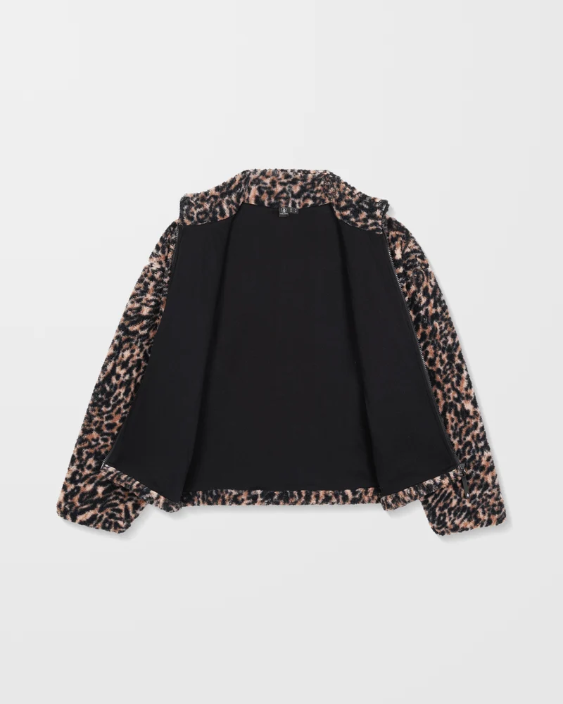 Wylding Out Zip Sherpa - Animal Print