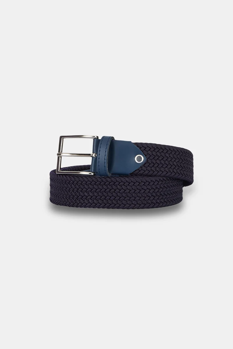 Cintura elastica intrecciata - BLU